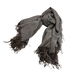 画像をギャラリービューアに読み込む, 【中古】agnes b アニエスベー 大判ストール ブラウン ウール100％ フリンジ i0911wq0017
