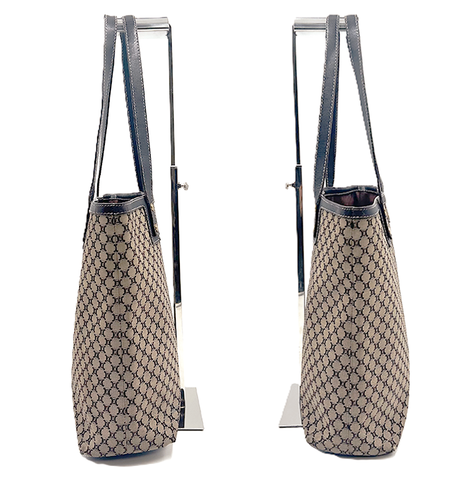 CELINE セリーヌ　ハンドバック　マカダム柄 中古】CELINE セリーヌ マカダム柄 トートバッグ ハンドバッグ