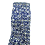 将图片加载到图库查看器，【中古】エルメス HERMES ネクタイ 柄 シルク 総柄 おしゃれ ブルー系 クリーム色 i0211tq0266
