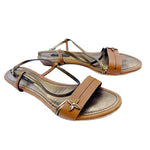 画像をギャラリービューアに読み込む, 【中古】ルイ・ヴィトン Louis Vuitton サンダル フラット シューズ レザー フラワーモチーフ i0907oq00238
