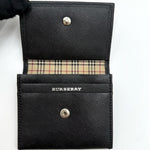 画像をギャラリービューアに読み込む, 【中古】バーバリー BURBERRY コインケース 小銭入れ コンパクト カード入れ 財布 チェック ブラック 黒 h1125aq03312
