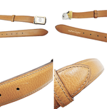 将图片加载到图库查看器，【中古】Cartier カルティエ マストライン レザーベルト キャメル ゴールドバックル メンズ レディース j0417aq02240
