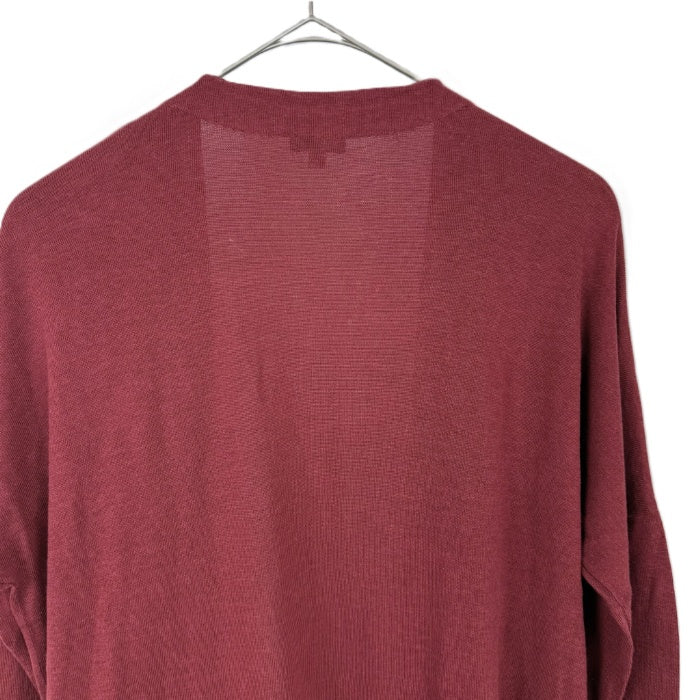 【中古】ジョセフ JOSEPH ロングカーディガン 共布ベルト付き ジョゼフ ワインレッド 赤系 i0807n0135