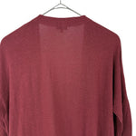 画像をギャラリービューアに読み込む, 【中古】ジョセフ JOSEPH ロングカーディガン 共布ベルト付き ジョゼフ ワインレッド 赤系 i0807n0135
