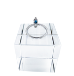 画像をギャラリービューアに読み込む, 【中古】スワロフスキー Swarovski リング ドロップモチーフ ブルーストーン シルバー系 約16号 箱付き j0215pq01527
