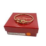 画像をギャラリービューアに読み込む, 【中古】フェラガモ Salvatore Ferragamo バングル ガンチーニ ゴールド ブレスレット 約18.5cm 箱付き j0223tq06030
