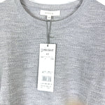 将图片加载到图库查看器，【中古】エポカ EPOCA クルーネック半袖ニット 薄手 透け感 シンプル ライト杢グレー i0818n0068
