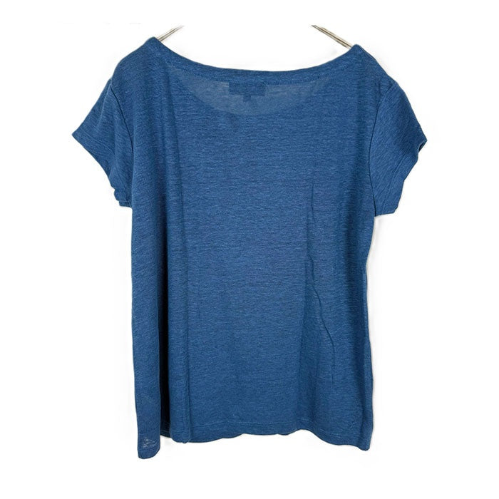 【中古】アーペーセー A.P.C. リネンカットソー 麻 半袖 杢ブルー 青 i0703n0215