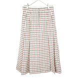 画像をギャラリービューアに読み込む, 【中古】ブラミンク BLAMINK チェックスカート ウール100% サイズ38 未使用 i1031h01472
