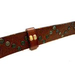 画像をギャラリービューアに読み込む, 【中古】EMPORIO ARMANI エンポリオ・アルマーニ 本革 スタッズ ベルト ヴィンテージ i0731wq0091
