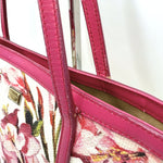 画像をギャラリービューアに読み込む, 【中古】ドルチェ＆ガッバーナ DOLCE&amp;GABBANA ハンドバッグ 花柄 パイピング ビビッドピンク 白系 i0413oq00292

