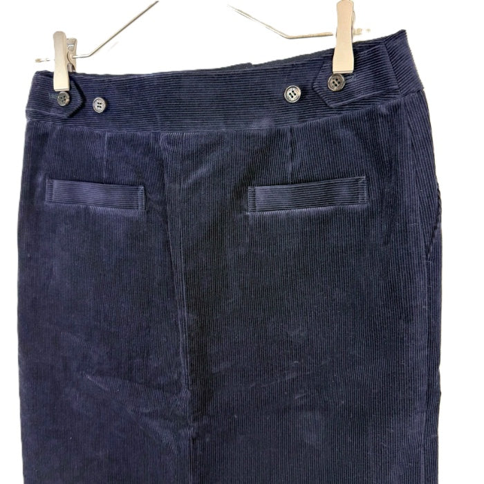 【中古】オールドイングランド OLD ENGLAND セミタイトスカート コーデュロイ ひざ丈 ネイビー 紺 i0703n0034