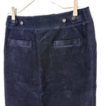 Load image into Gallery viewer, 【中古】オールドイングランド OLD ENGLAND セミタイトスカート コーデュロイ ひざ丈 ネイビー 紺 i0703n0034
