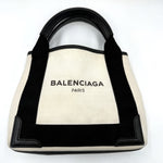 画像をギャラリービューアに読み込む, 【中古】バレンシアガ BALENCIAGA トートバッグ カバスXS ミニサイズ ミニポーチ付き キャンバス アイボリー ブラック h0708lq009275
