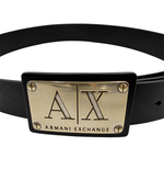 画像をギャラリービューアに読み込む, 【中古】アルマーニエクスチェンジ ARMANI EXCHANGE ベルト レザー ブラック j0712oq01330
