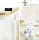 将图片加载到图库查看器，【中古】BARNEYS NEW YORK タックワイドパンツ ホワイト 38 j0603h0026
