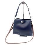 画像をギャラリービューアに読み込む, 【中古】コーチ COACH 2WAY ショルダーバッグ レザー ネイビー j0417aq00475

