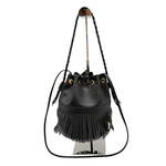 将图片加载到图库查看器，【中古】ジェイアンドエムデヴィッドソンJ&amp;M DAVIDSON  カーニバル ショルダーバッグ フリンジ 巾着 レザー i1029pq01285
