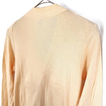 将图片加载到图库查看器，【中古】ルトロワ Letroyes カーディガン Vネック コットン 透け感 ペールオレンジ うすだいだい色 i0619wq05110
