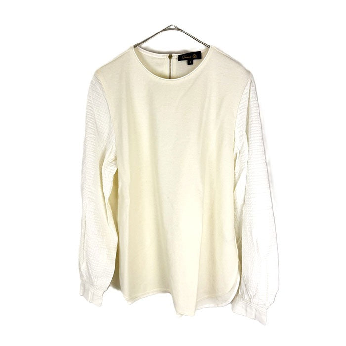 【中古】ドゥロワー Drawer ブラウス 袖切り替え プルオーバー ストレッチ オフホワイト 白 i0501k00137