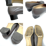 画像をギャラリービューアに読み込む, 【中古】ボッテガヴェネタ BOTTEGA VENETA パンプス スクエアトゥ チャンキーヒール グレー系 i0724lq01911
