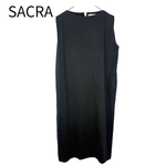 画像をギャラリービューアに読み込む, 【中古】サクラ SACRA ノースリーブ ロングワンピース ブラック サイズ38 j0722h0038
