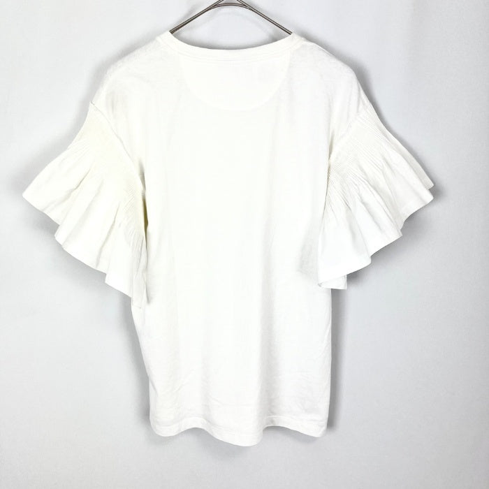 【中古】ヴァレンチノ VALENTINO フリルTシャツ そでフリル カットソー ボリューム 可愛い オフホワイト 白 h0508k011