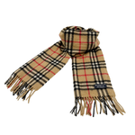 画像をギャラリービューアに読み込む, 【中古】バーバリー  BURBERRY マフラー ノバチェック ベージュ カシミヤ100％ j0215pq00740
