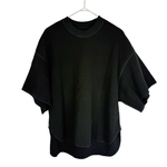 Load image into Gallery viewer, 【中古】BLAMINK ブラミンク ワッフルTシャツ ブラック コットン100％ 半袖 カットソー レディース j0410a00827
