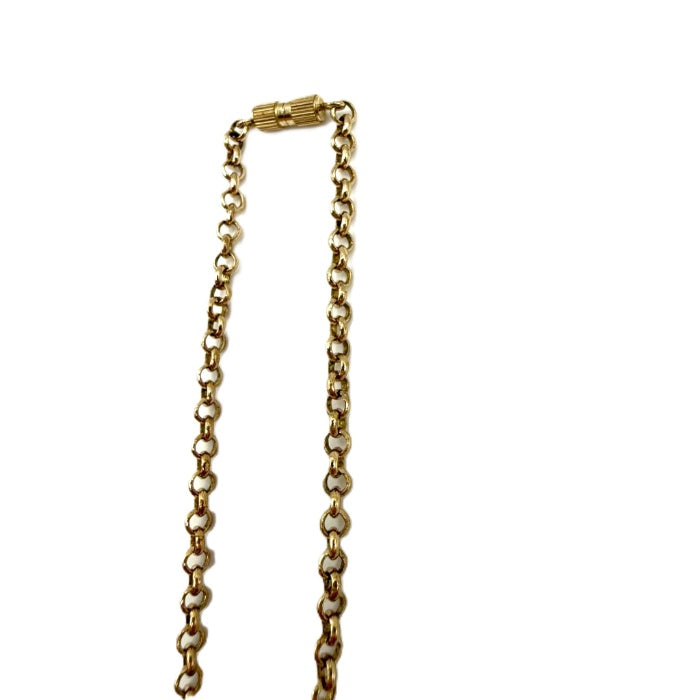 【中古】フェンディ FENDI ネックレス コイン 2枚 FFロゴ ラインストーン ゴールド クリスタル i0724lq00544