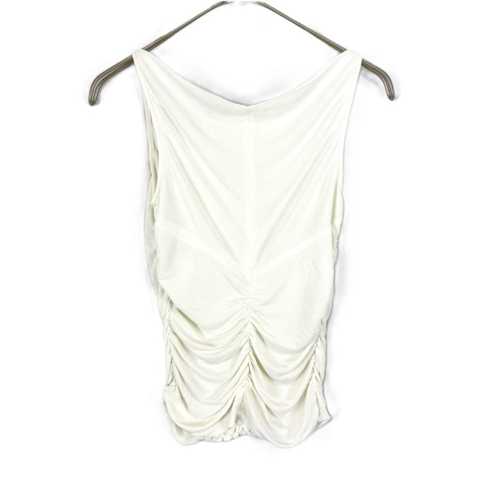 【中古】エポカ EPOCA ノースリーブカットソー シャーリング ドレープ 透け感 オフホワイト 白 i0807n0111