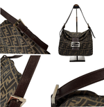 画像をギャラリービューアに読み込む, 【中古】フェンディ FENDI ズッカ柄 マンマバゲット ショルダーバッグ ブラウン j0417aq026330
