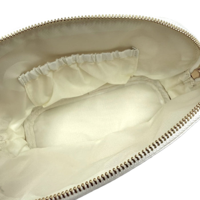 【中古】ドゥロワー Drawer ノベルティトラベルポーチ 大小2個セット パイピング 白 黒 i0501k00510