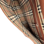 将图片加载到图库查看器，【中古】バーバリー BURBERRY ショルダーバッグ 大 ポシェット レトロ 可愛い ブラウン 茶 i0718aq00938
