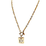 将图片加载到图库查看器，【中古】シャネル CHANEL ネックレス プレート ロゴ 31 RUE CAMBON PARIS ゴールド j0712oq020241
