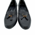 画像をギャラリービューアに読み込む, 【中古】グッチ GUCCI タッセル ローファー ブラック レザー 36.5 ローヒール i1207oq014110
