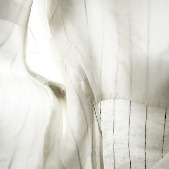 【中古】アクアスキュータム Aquascutum リネンジャケット ピンストライプ ホワイト ブラック i0413oq0216