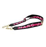 画像をギャラリービューアに読み込む, 【中古】マークジェイコブス MARC JACOBS ショルダーストラップ ロゴ ブラック ピンク バッグ用 j0223tq04920
