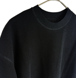 Load image into Gallery viewer, 【中古】BLAMINK ブラミンク ワッフルTシャツ ブラック コットン100％ 半袖 カットソー レディース j0410a00827
