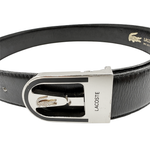 Load image into Gallery viewer, 【中古】LACOSTE ラコステ キッズ レザーベルト ブラック ロゴバックル j0618lq0237
