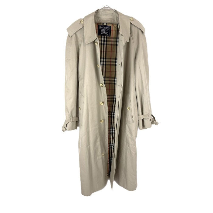 【中古】バーバリー BURBERRY トレンチコート ロング 内側チェック柄 おしゃれ ベージュ系 i0718aq00476