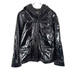 Load image into Gallery viewer, 【中古】プロエンザスクーラー PROENZA SCHOULER レザーフードジャケット エナメル 光沢 ブラック 黒 i0120h00534
