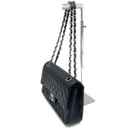 将图片加载到图库查看器，【中古】シャネル CHANEL マトラッセ バッグ ラムスキン キルティング チェーン CCロゴ ブラック シルバー i0305bq0036643
