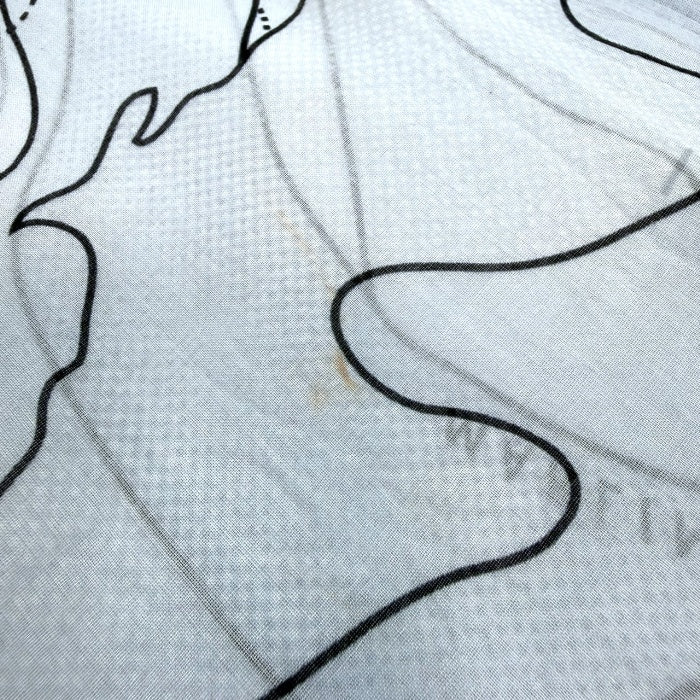 【中古】アクアスキュータム Aquascutum ストール 地図柄 コットン 透け感 薄手 ライトブルー系 i0727tq0093