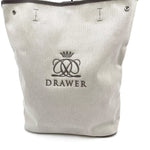 将图片加载到图库查看器，【中古】ドゥロワー Drawer ノベルティトートバッグ 縦長 ヘリンボーン 内側防水 ライトベージュ グレー i0512y00412
