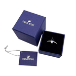 画像をギャラリービューアに読み込む, 【中古】スワロフスキー Swarovski リング ドロップモチーフ ブルーストーン シルバー系 約16号 箱付き j0215pq01527
