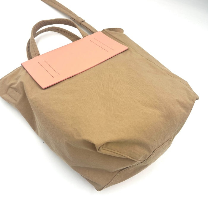 【中古】アクネストゥディオズ Acne Studios ショルダーバッグ ペイパリーナイロントートバッグ ベージュ サーモンピンク h0506aq007