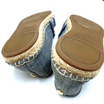 Load image into Gallery viewer, 【中古】マイケルコース MICHAEL KORS エスパドリーユ スリッポン デニム フリンジ ライトブルー ベージュ i0619wq0555
