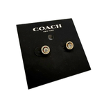 Load image into Gallery viewer, 【中古】COACH コーチ ピアス ゴールド ラインストーン スタッドピアス レディース j0405oq02823
