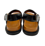 将图片加载到图库查看器，【中古】MARNI マルニ ラフィア風 クロスストラップ サンダル ブラック サイズ36 レディース i0926aq01876
